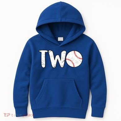 Baseball Two Years Old 2nd Birthday Kids Hoodie
