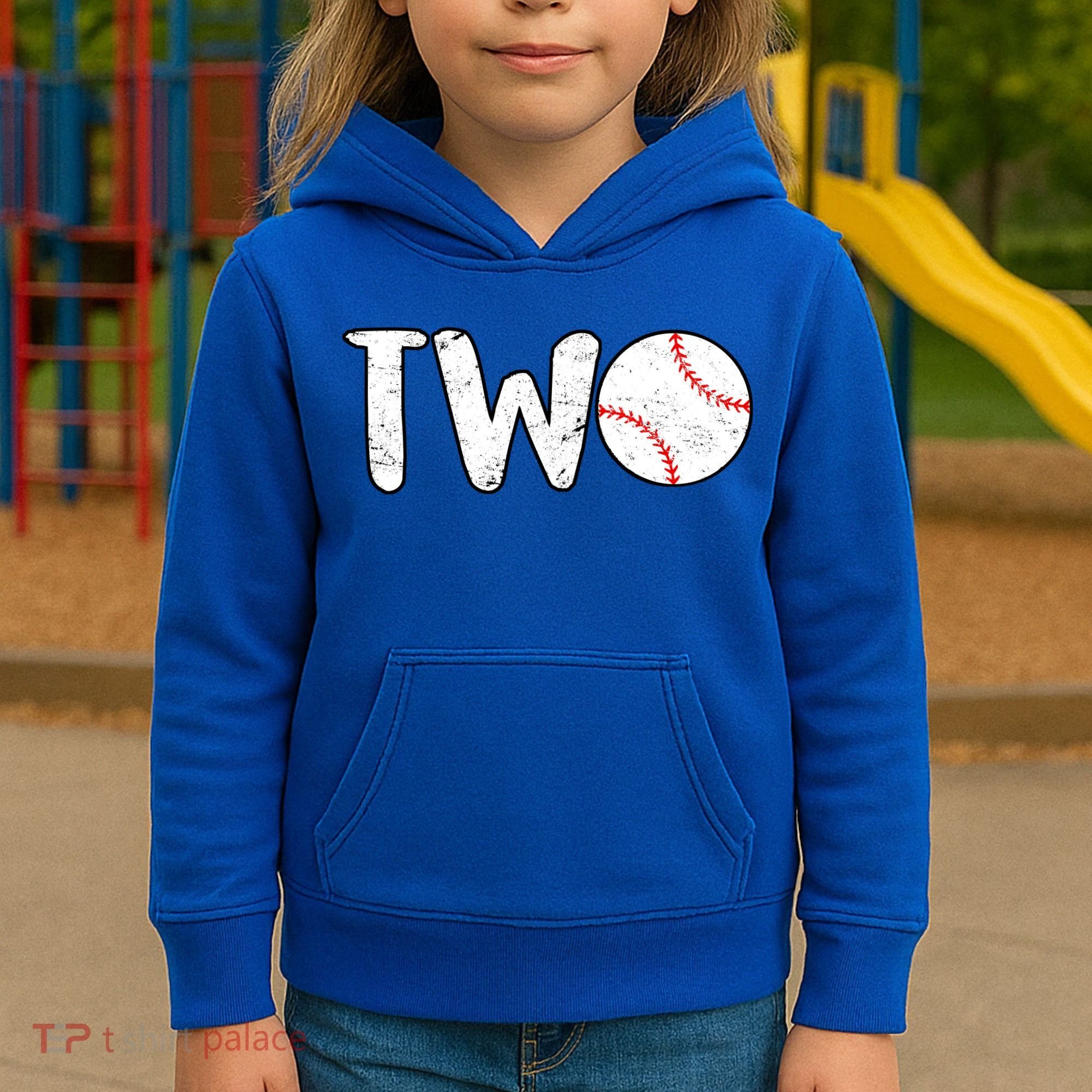 Baseball Two Years Old 2nd Birthday Kids Hoodie