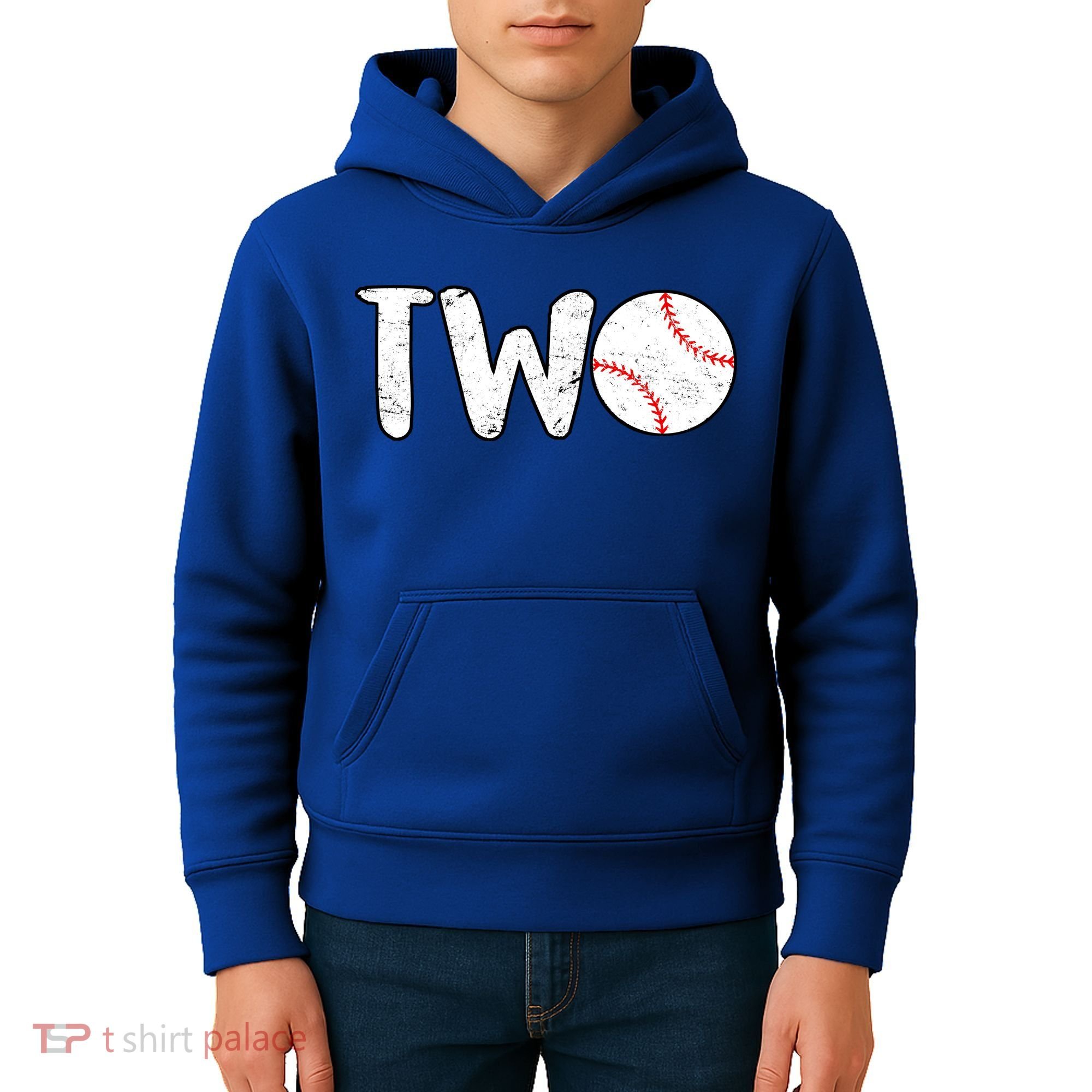 Baseball Two Years Old 2nd Birthday Kids Hoodie