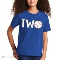 Baseball Two Years Old 2nd Birthday Kids T-Shirt thumb 2