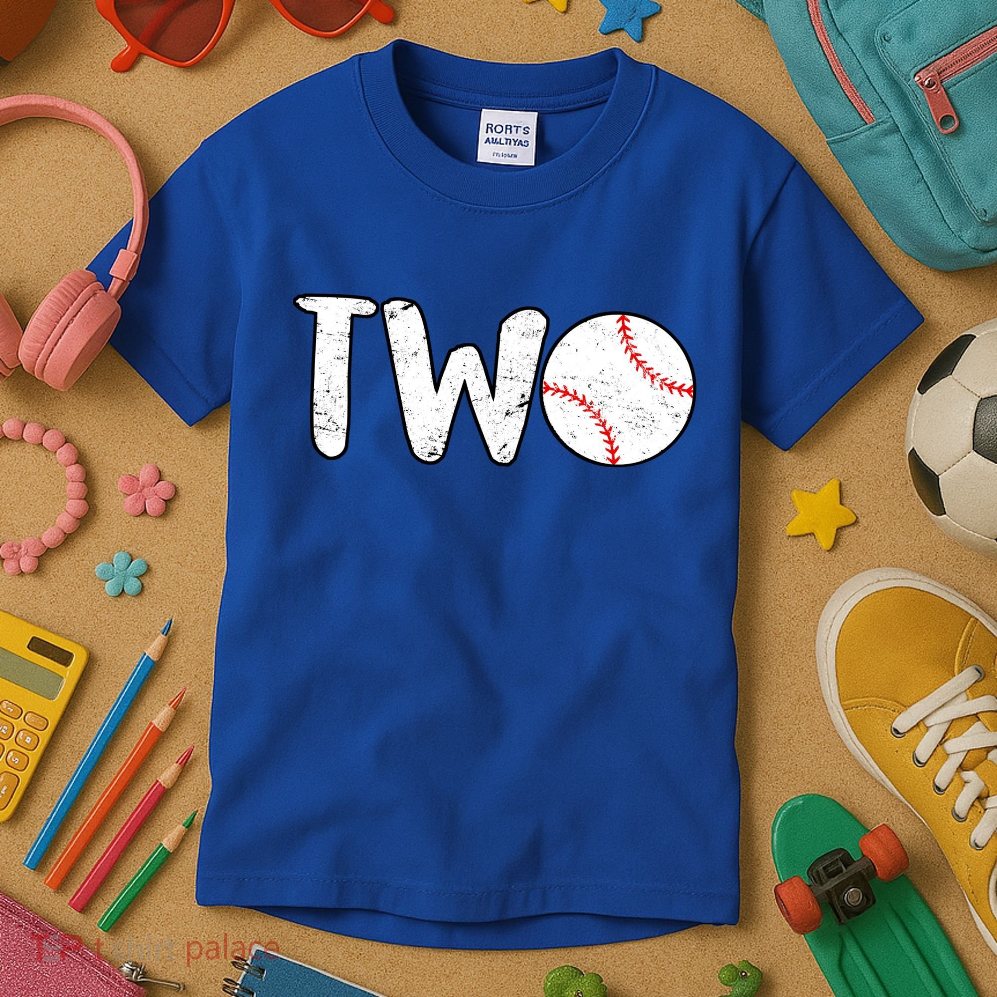 Baseball Two Years Old 2nd Birthday Kids T-Shirt
