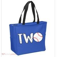 Baseball Two Years Old 2nd Birthday Tote Bag thumb 2