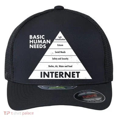 Basic Human Needs Pyramid  Flexfit Unipanel Trucker Cap