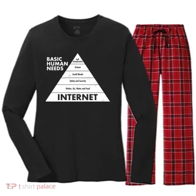 Basic Human Needs Pyramid  Women's Long Sleeve Flannel Pajama Set