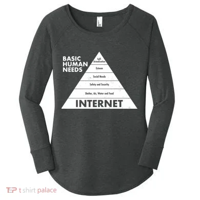 Basic Human Needs Pyramid  Women's Perfect Tri Tunic Long Sleeve Shirt