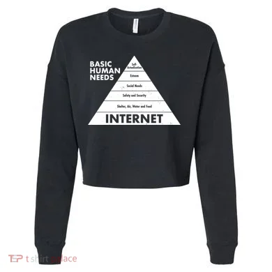 Basic Human Needs Pyramid  Cropped Pullover Crew