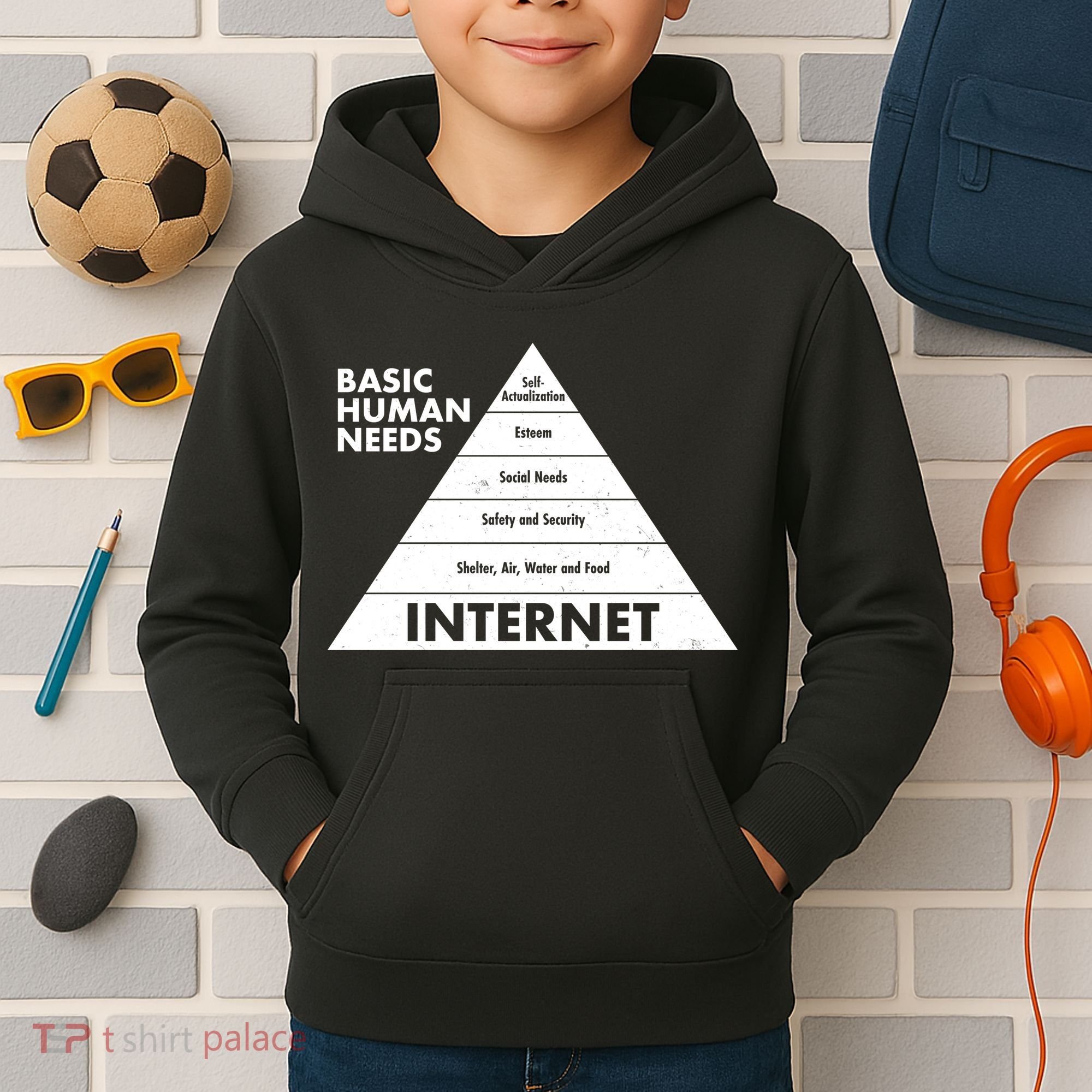 Basic Human Needs Pyramid  Kids Hoodie