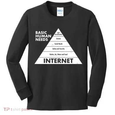 Basic Human Needs Pyramid Kids Long Sleeve Shirt