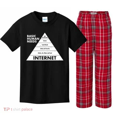 Basic Human Needs Pyramid  Kids Plaid Pajama Set
