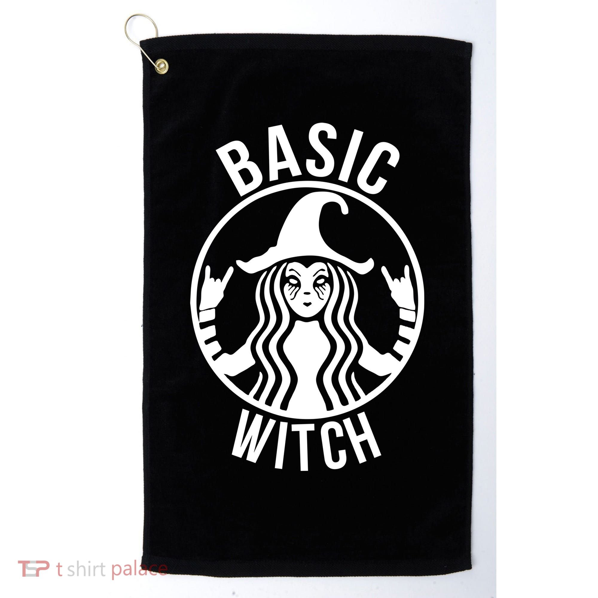 Basic Witch Funny Halloween Golf Towel