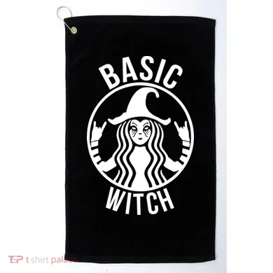 Basic Witch Funny Halloween Golf Towel