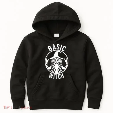 Basic Witch Funny Halloween Kids Hoodie