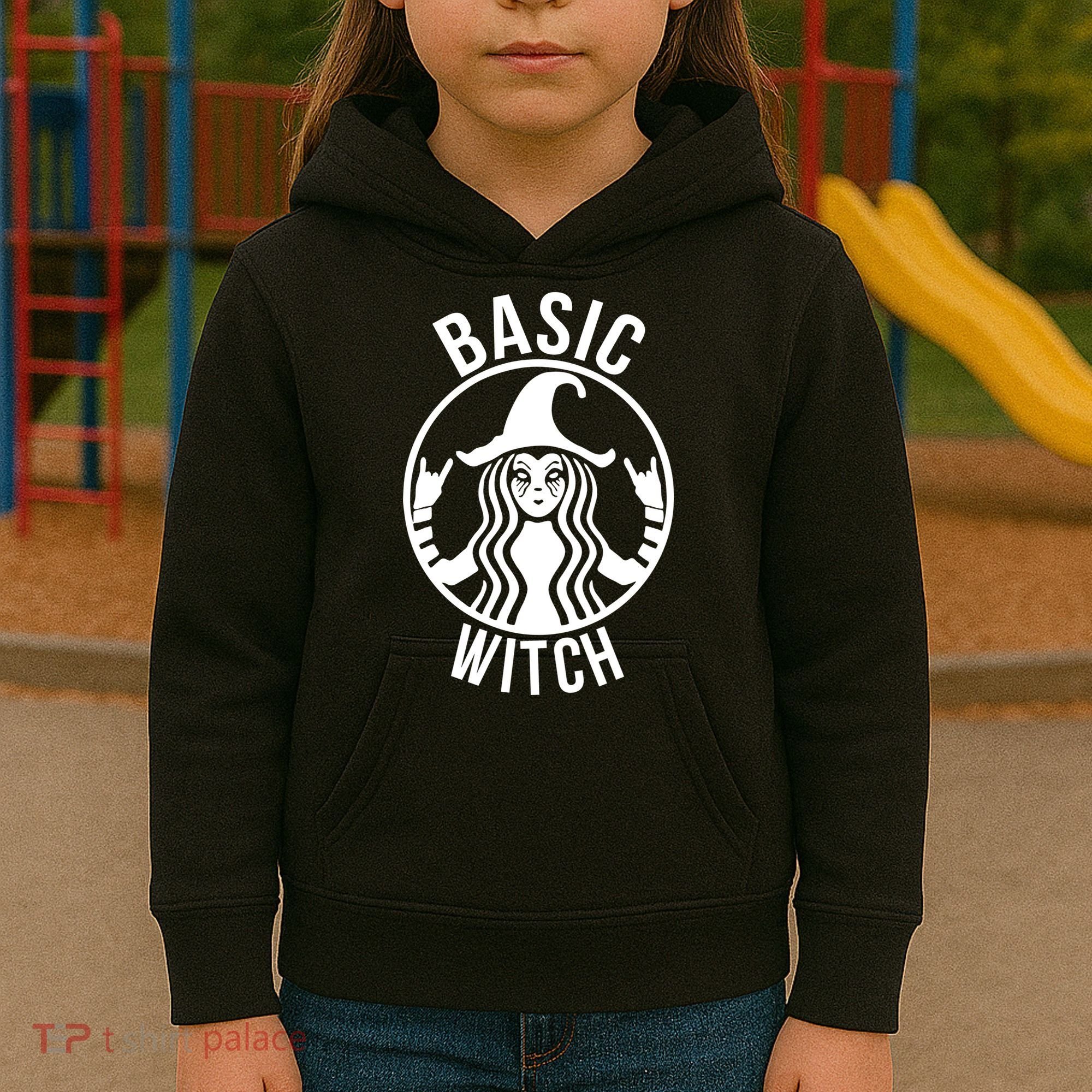 Basic Witch Funny Halloween Kids Hoodie