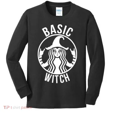 Basic Witch Funny Halloween Kids Long Sleeve Shirt