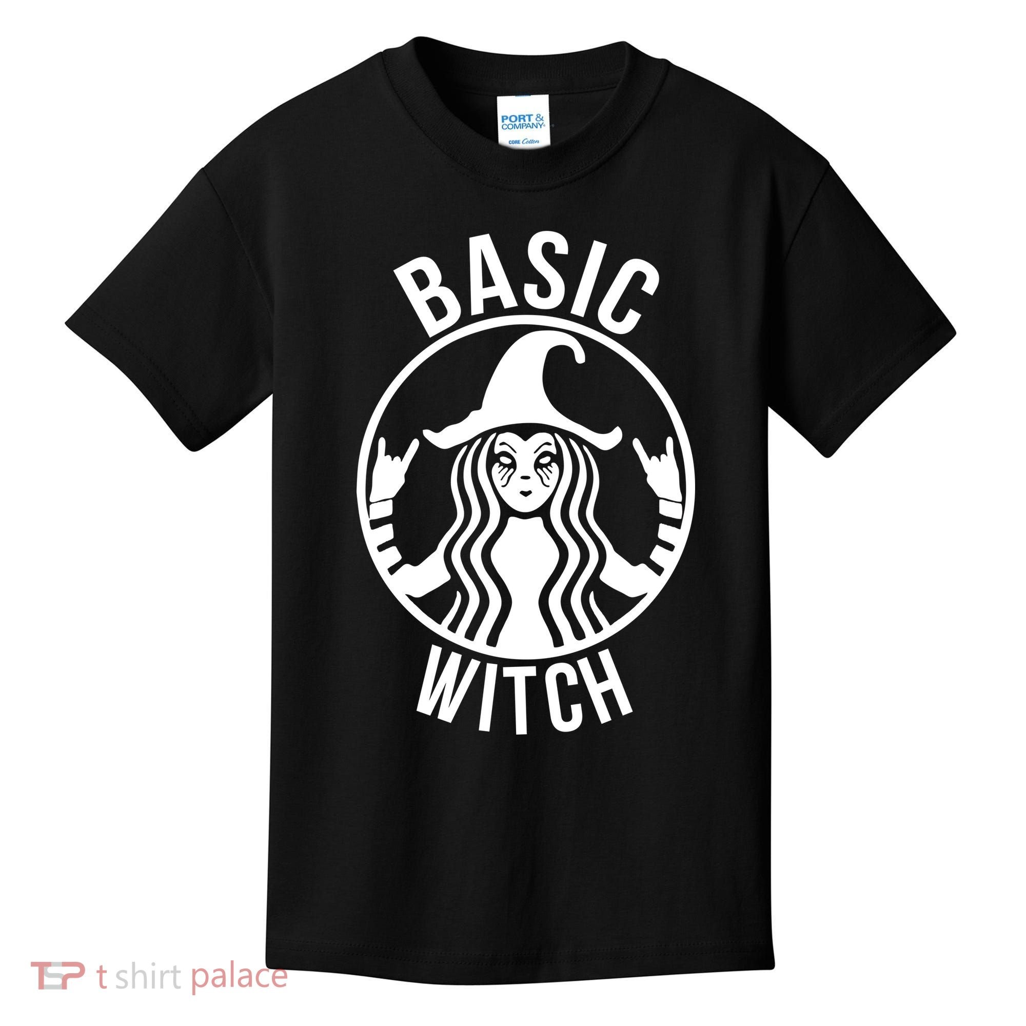Basic Witch Funny Halloween Kids T-Shirt