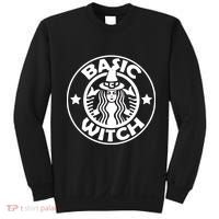 Basic Witch Parody Funny Halloween Sweatshirt thumb 0