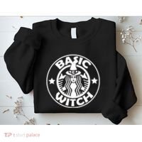 Basic Witch Parody Funny Halloween Sweatshirt thumb 2