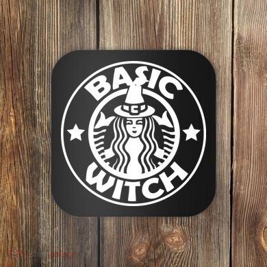 Basic Witch Parody Funny Halloween Coaster