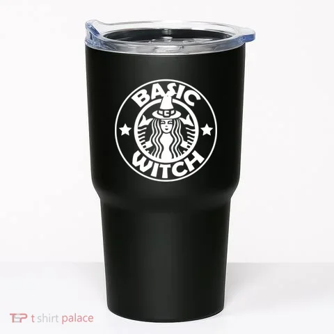Basic Witch Parody Funny Halloween Tumbler in the selected color