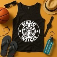 Basic Witch Parody Funny Halloween Tank Top thumb 4