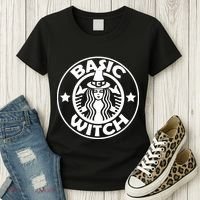 Basic Witch Parody Funny Halloween Women's T-Shirt thumb 3