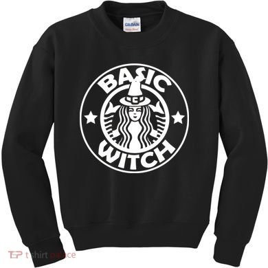 Basic Witch Parody Funny Halloween Kids Sweatshirt