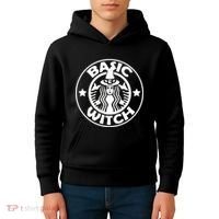 Basic Witch Parody Funny Halloween Kids Hoodie thumb 4