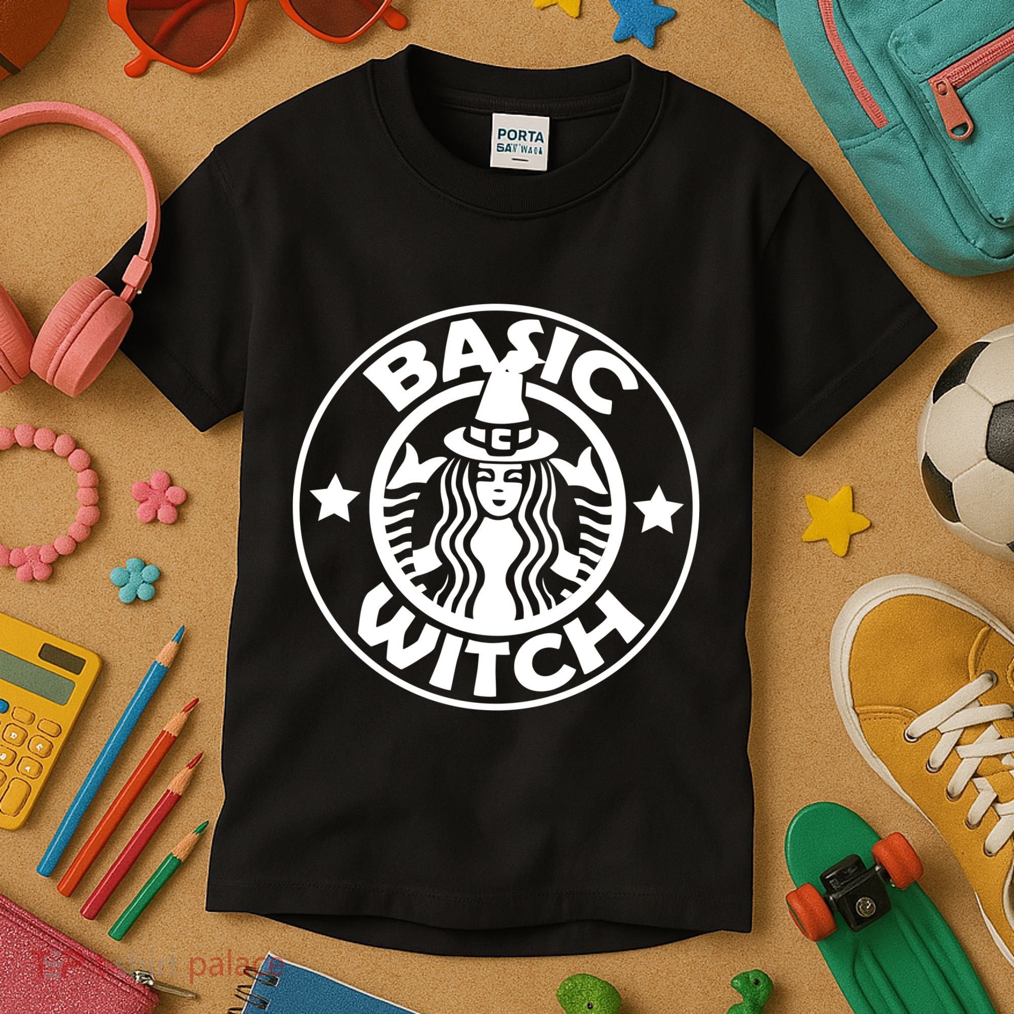 Basic Witch Parody Funny Halloween Kids T-Shirt