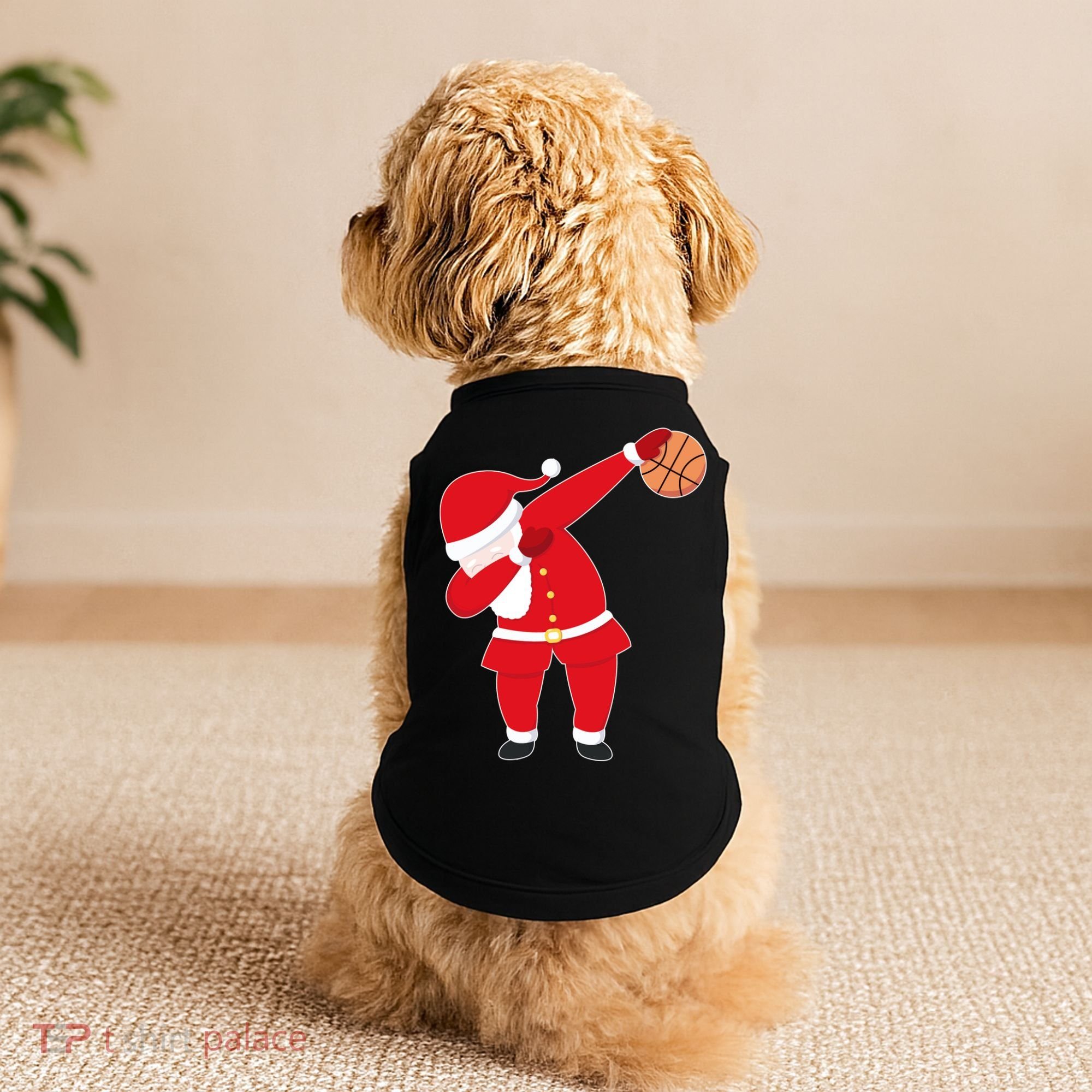 Basketball Dabbing Santa Doggie Tank