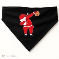 Basketball Dabbing Santa USA-Made Doggie Bandana thumb 0
