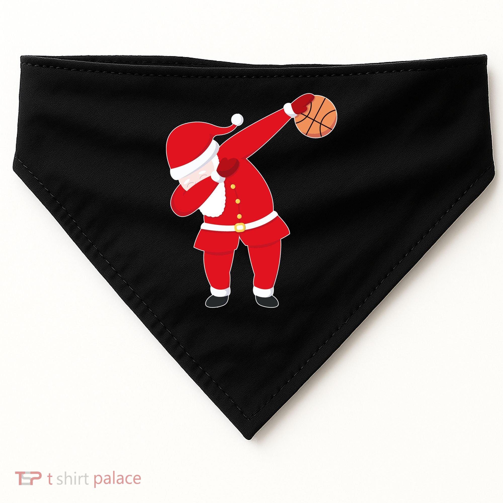 Basketball Dabbing Santa USA-Made Doggie Bandana