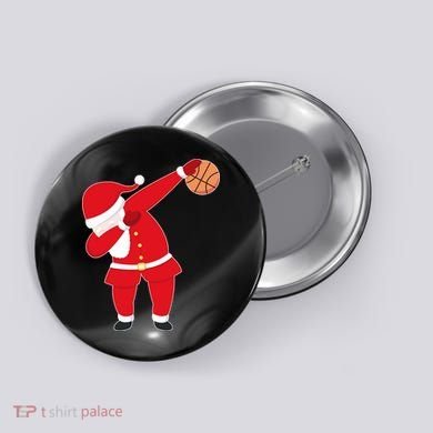 Basketball Dabbing Santa Button