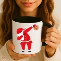 Basketball Dabbing Santa Coffee Mug thumb 3