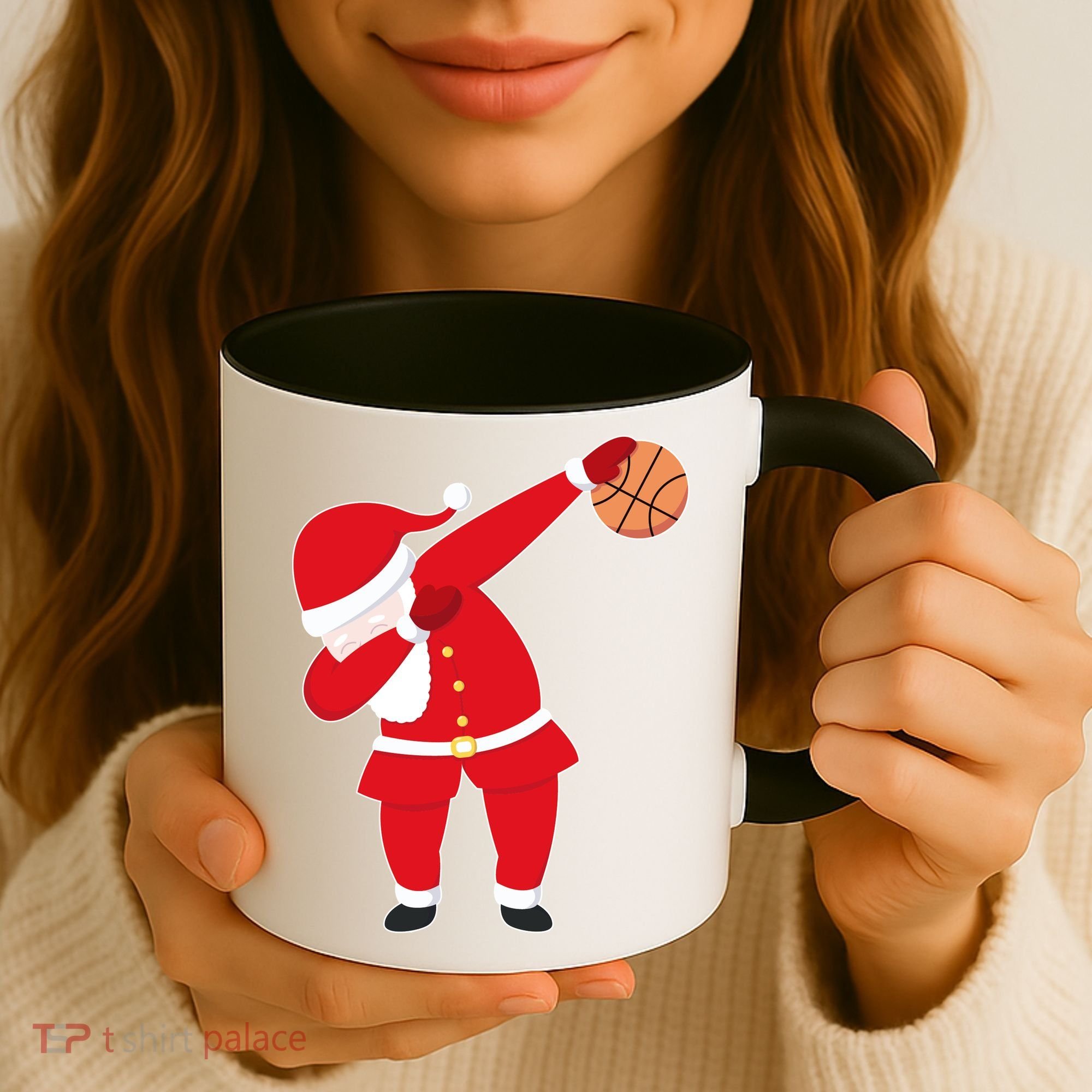 Basketball Dabbing Santa Coffee Mug