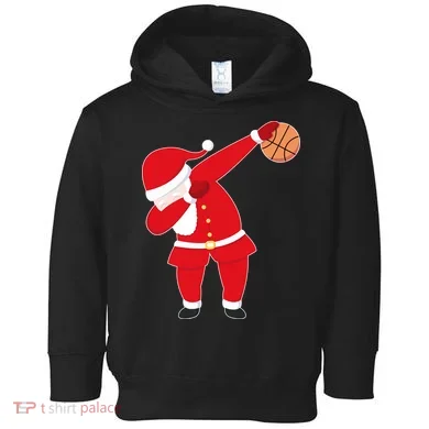 Basketball Dabbing Santa Toddler Hoodie