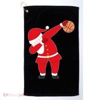 Basketball Dabbing Santa Golf Towel thumb 0