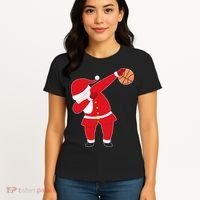 Basketball Dabbing Santa Women's T-Shirt thumb 4