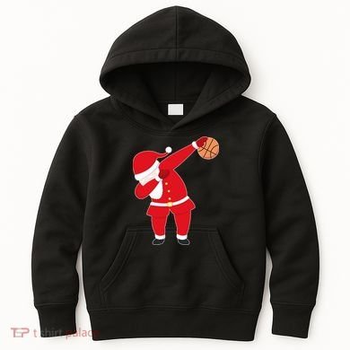 Basketball Dabbing Santa Kids Hoodie