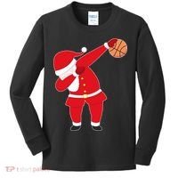 Basketball Dabbing Santa Kids Long Sleeve Shirt thumb 0