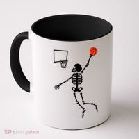 Basketball Dunking Skeleton Coffee Mug thumb 0