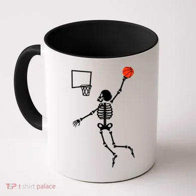 Basketball Dunking Skeleton Coffee Mug