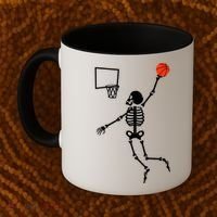 Basketball Dunking Skeleton Coffee Mug thumb 2