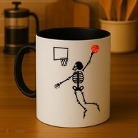 Basketball Dunking Skeleton Coffee Mug thumb 4