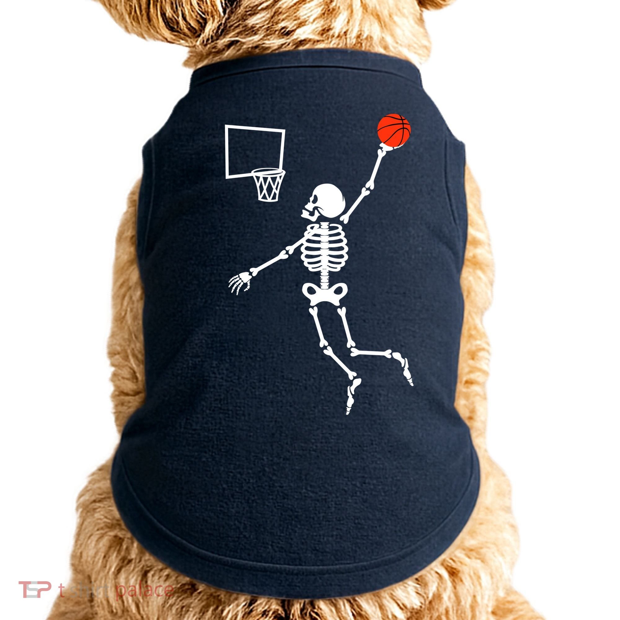 Basketball Dunking Skeleton Doggie Tank