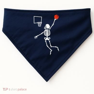 Basketball Dunking Skeleton USA-Made Doggie Bandana