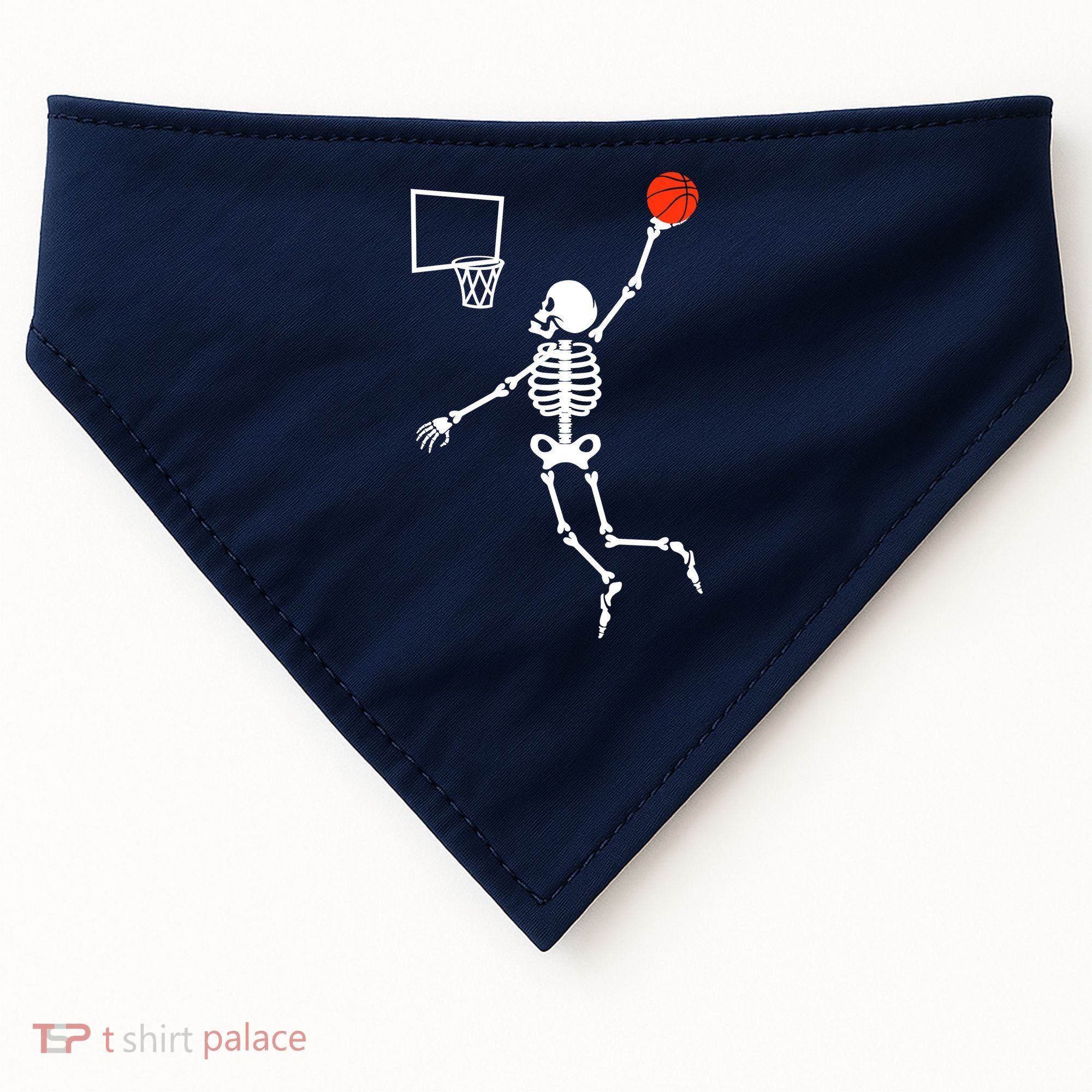 Basketball Dunking Skeleton USA-Made Doggie Bandana