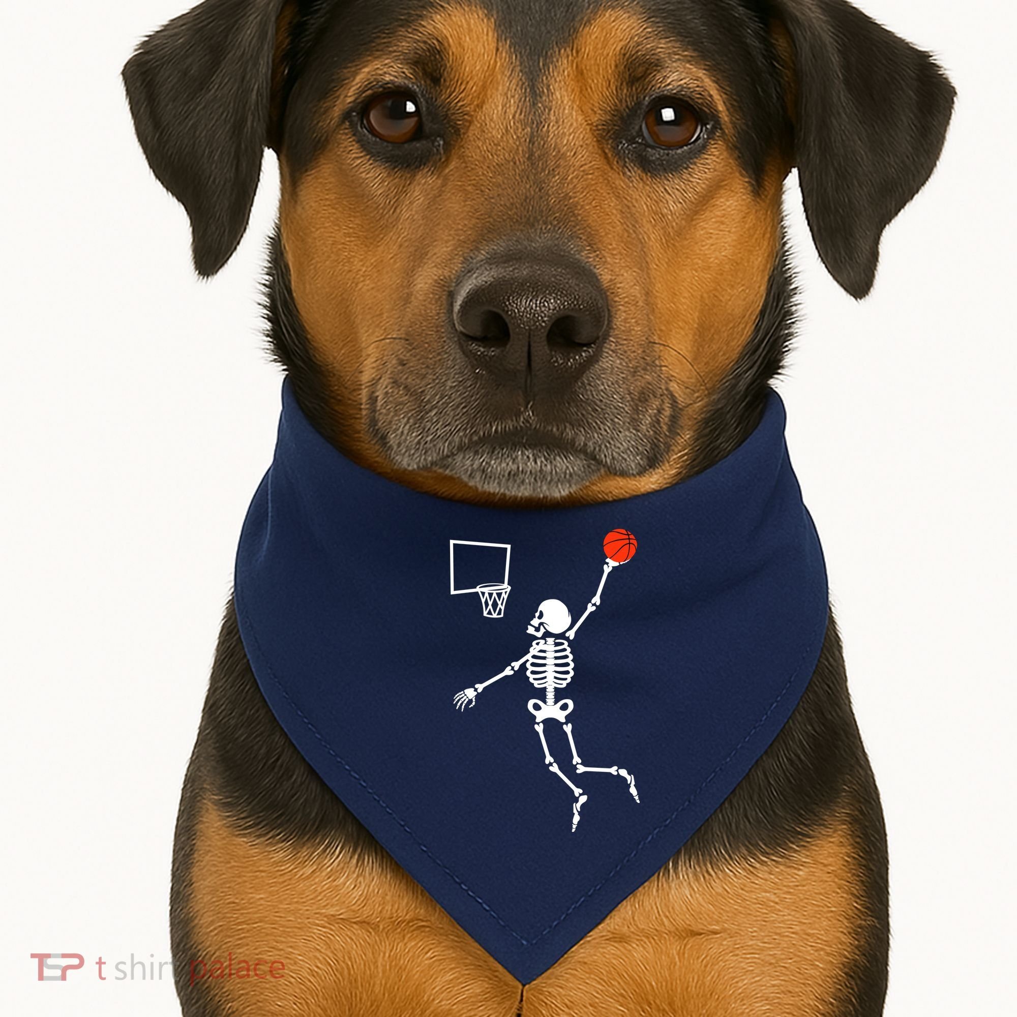 Basketball Dunking Skeleton USA-Made Doggie Bandana
