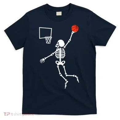 Basketball Dunking Skeleton T-Shirt