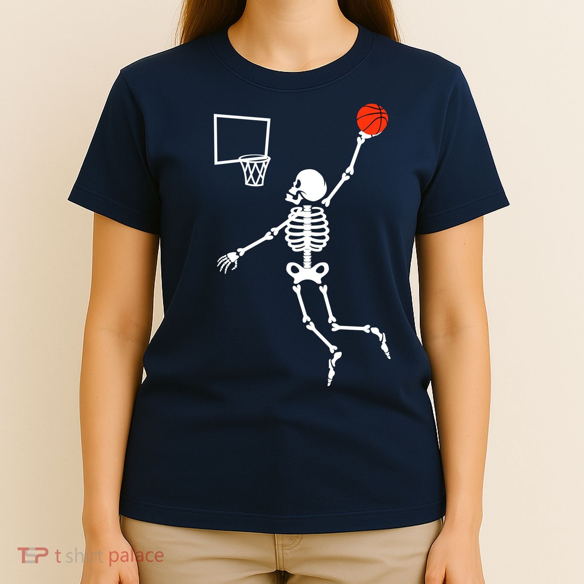 Basketball Dunking Skeleton T-Shirt
