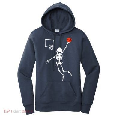 Basketball Dunking Skeleton Women's Hoodie